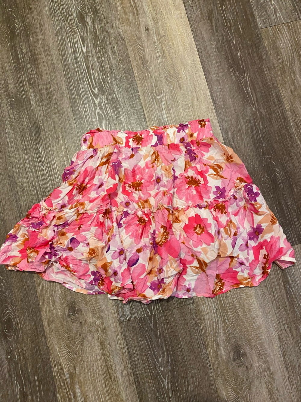 Women’s Pink Floral Summer Skirt